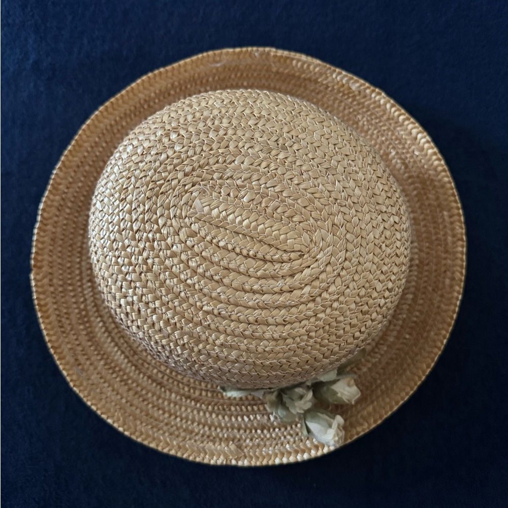 Liz Claiborne - The Villager Tan Straw Hat with Floral Detail - Picture 8 of 8